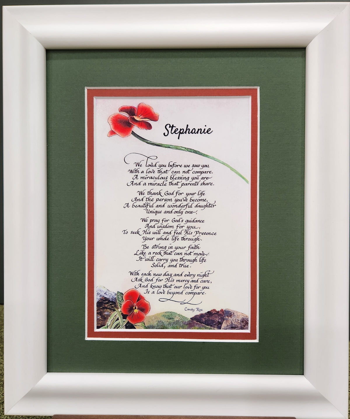 Poem for Daughter framed personalized poem