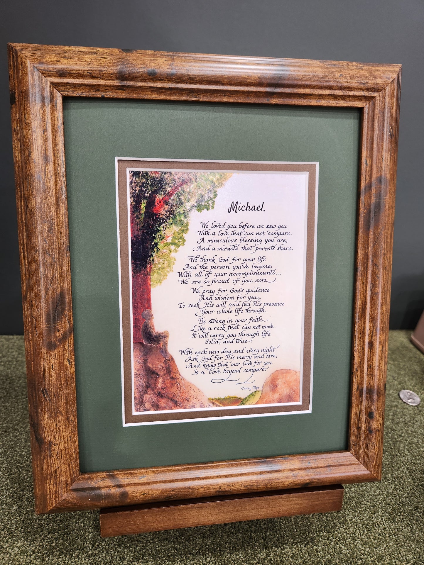 Poem for Son framed personalized picture