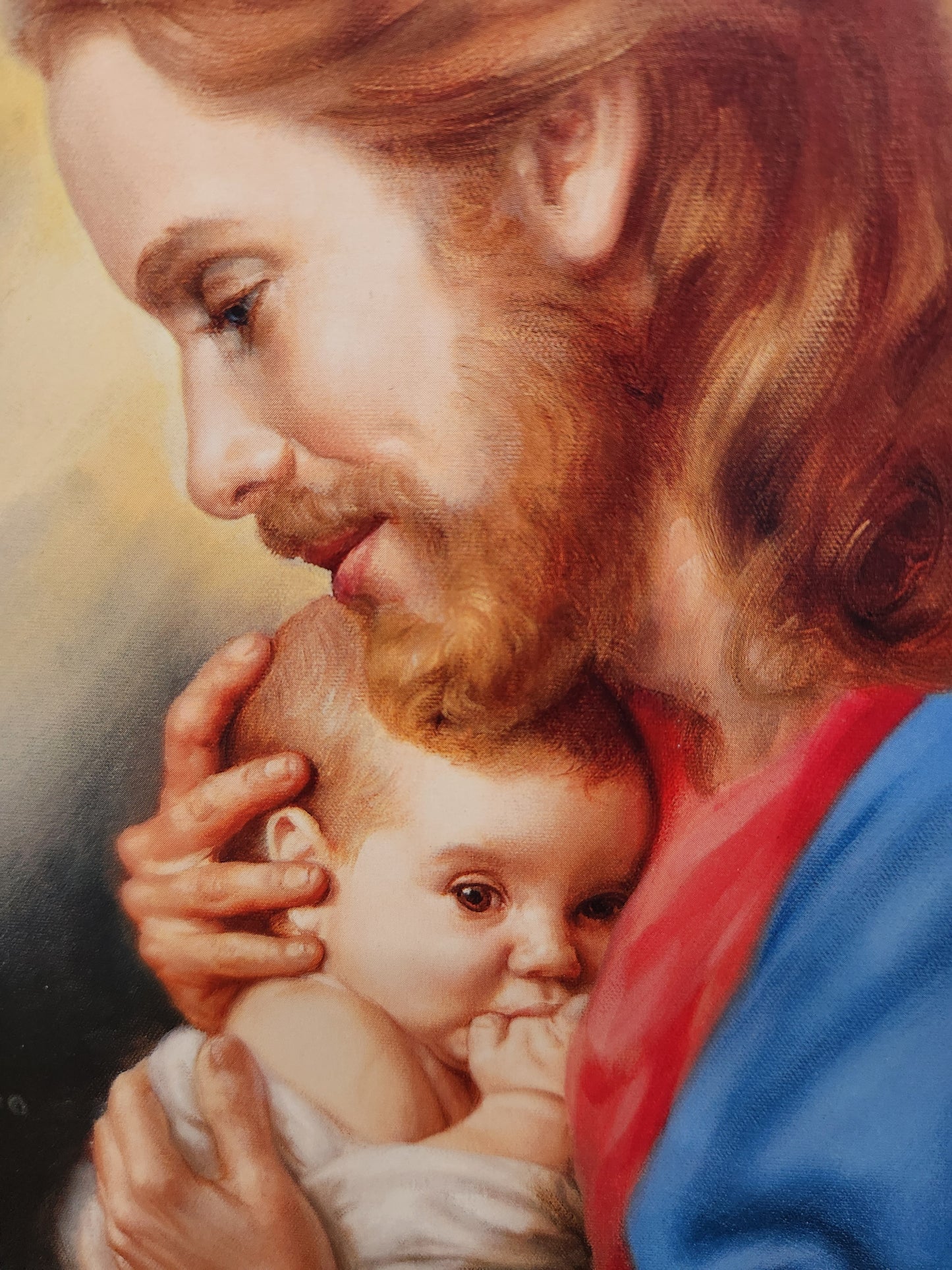 Safe in the arms of Jesus - Jesus holding baby framed memorial sympathy picture