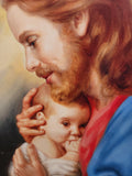 Safe in the arms of Jesus - Jesus holding baby framed memorial sympathy picture