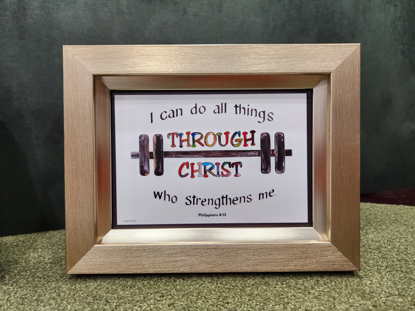 I can do all things through Christ - Barbell Gym art