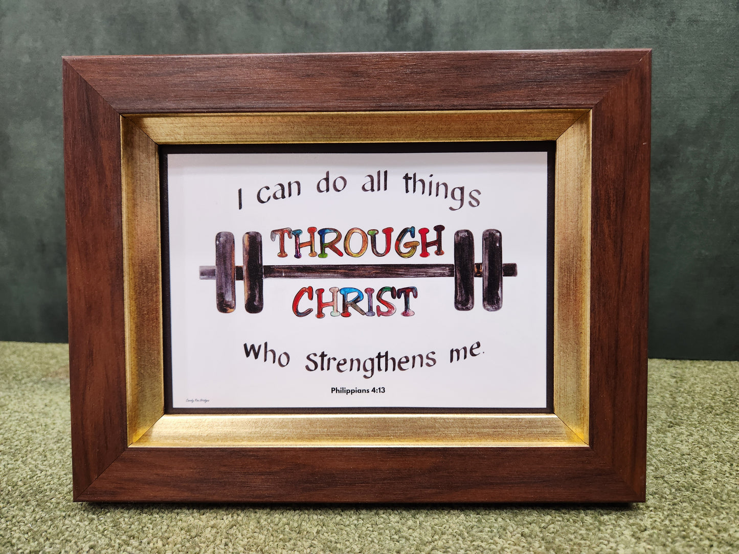 I can do all things through Christ - Barbell Gym art