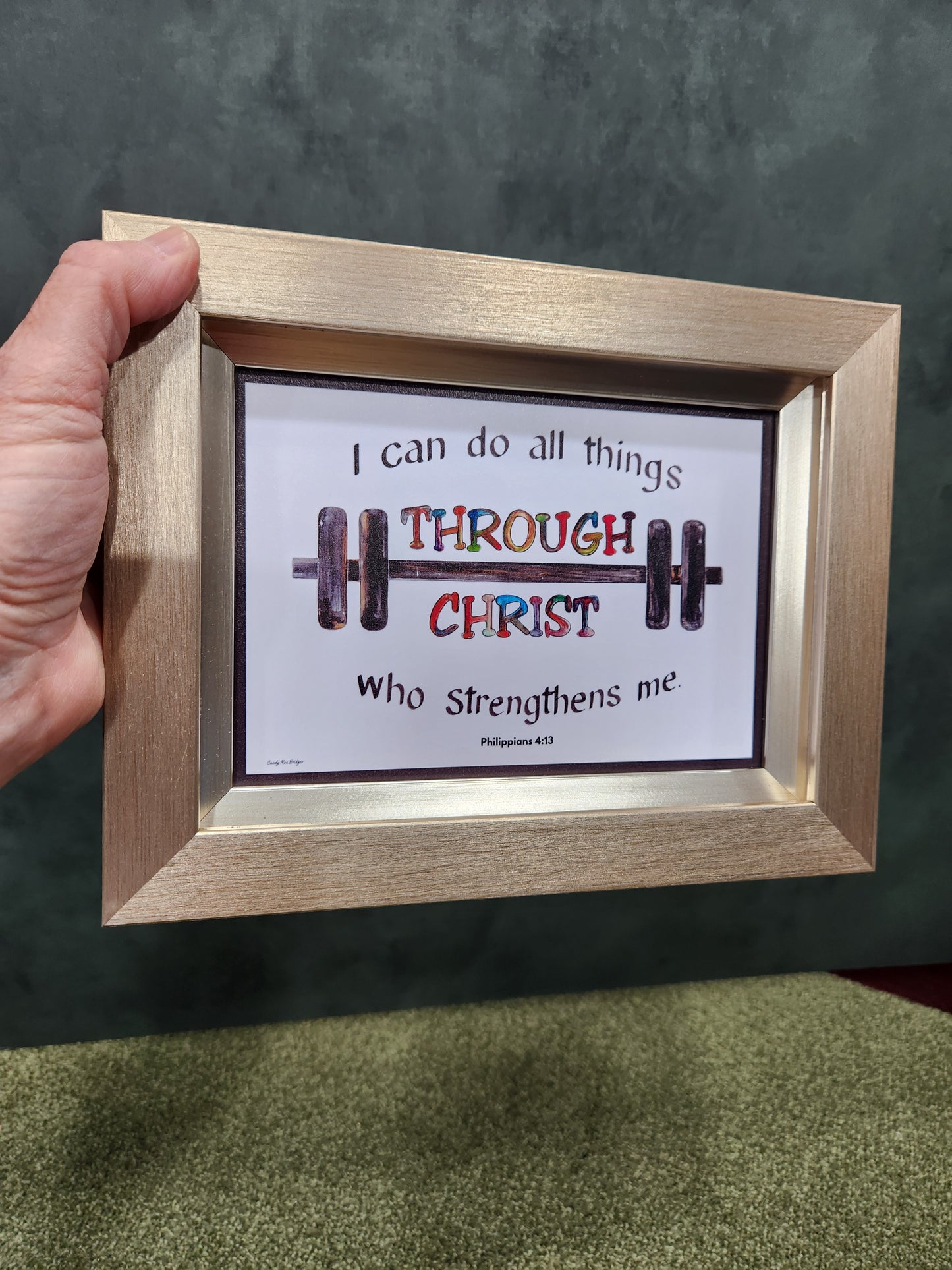 I can do all things through Christ - Barbell Gym art