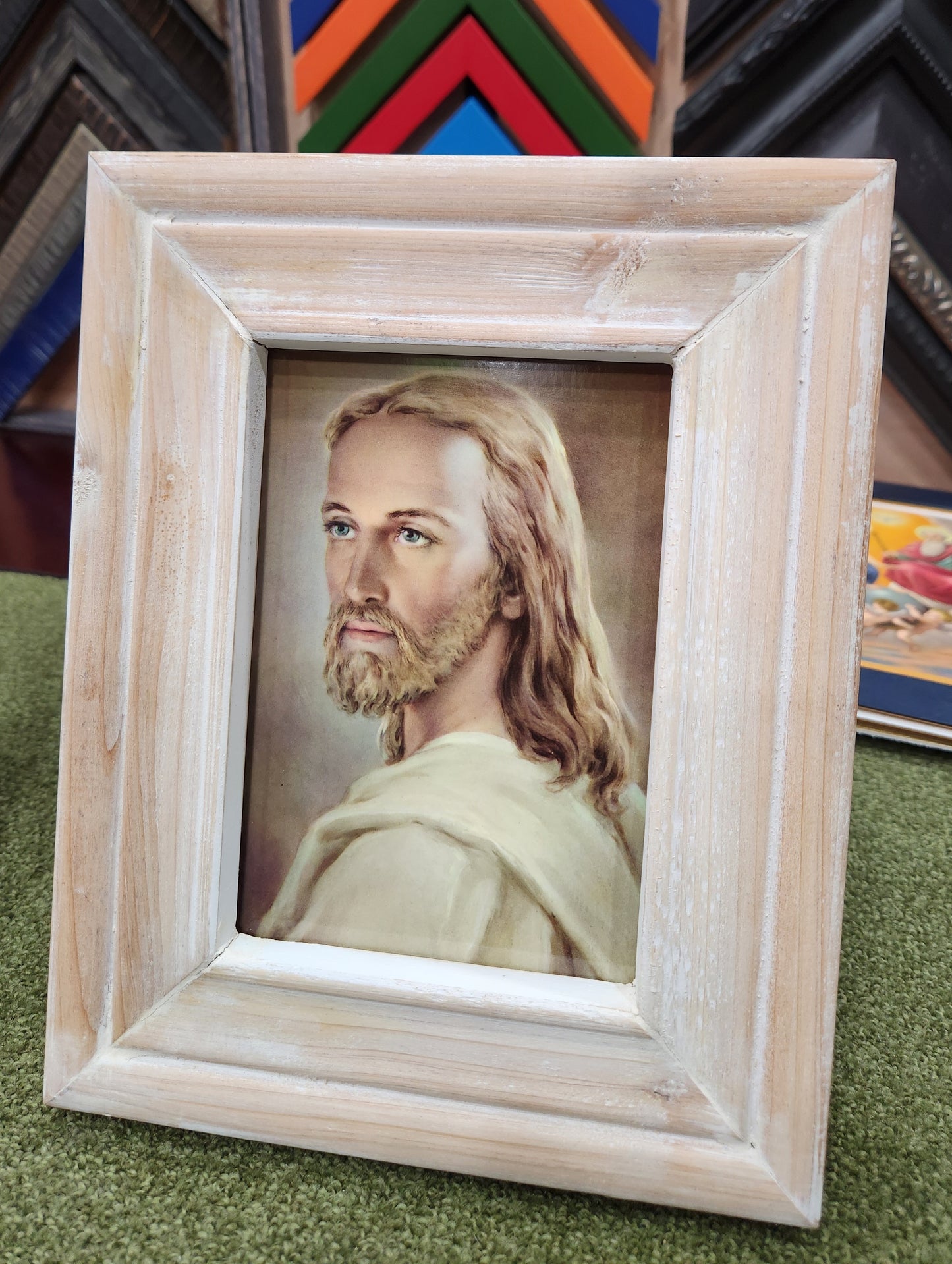 Warner Sallman Head of Jesus Christ desktop framed print