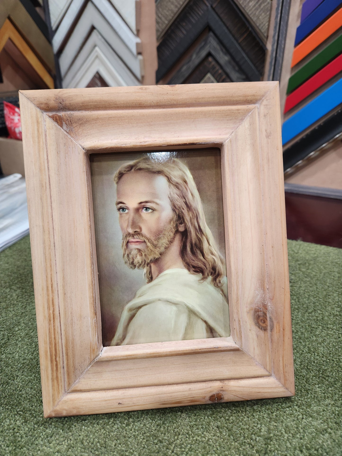 Warner Sallman Head of Jesus Christ desktop framed print