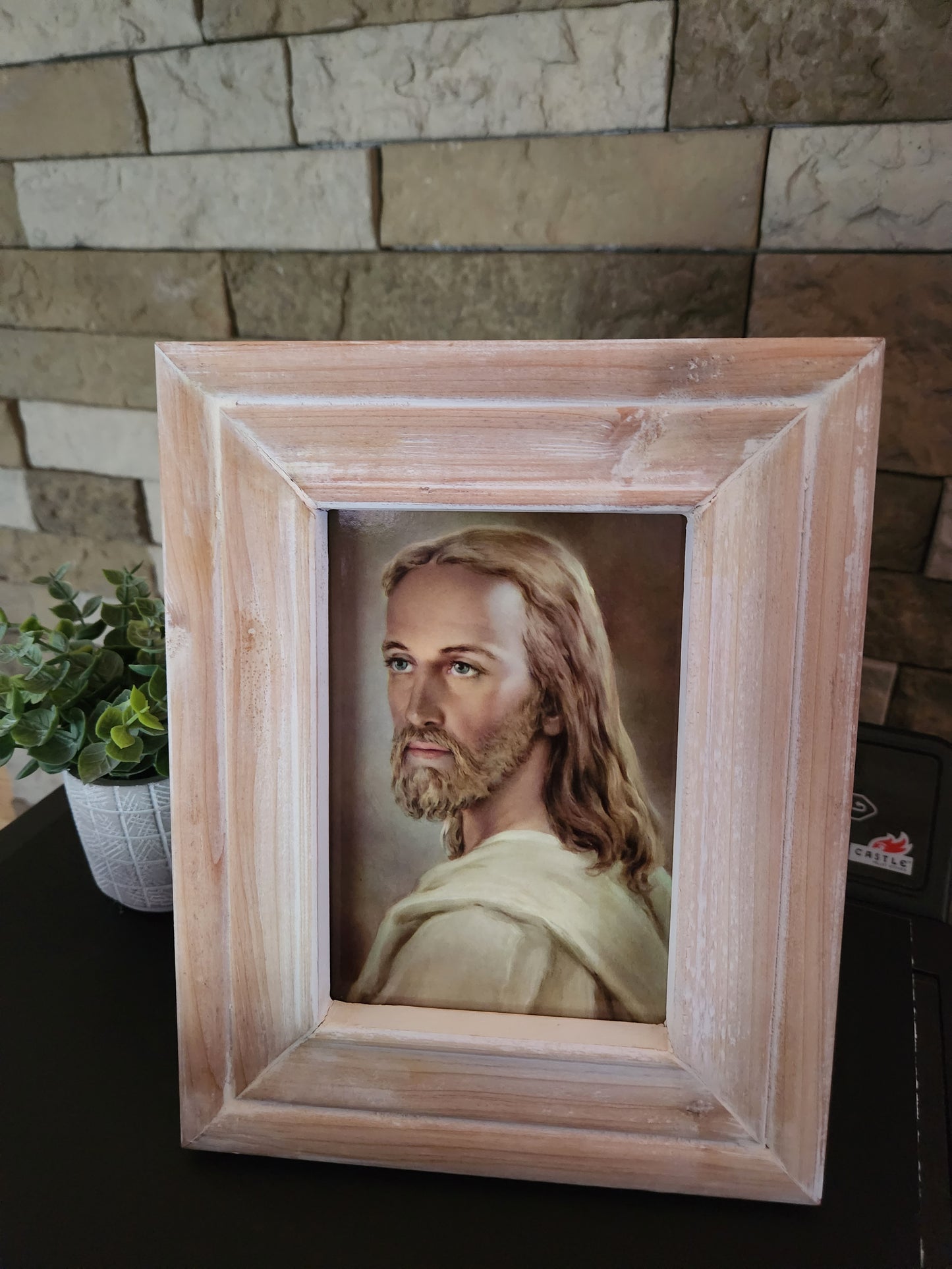 Warner Sallman Head of Jesus Christ desktop framed print