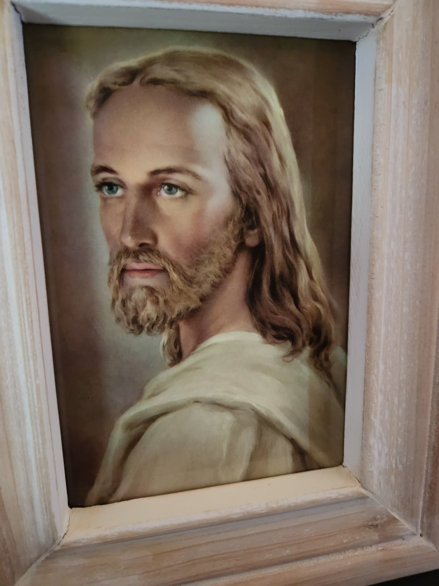 Warner Sallman Head of Jesus Christ desktop framed print