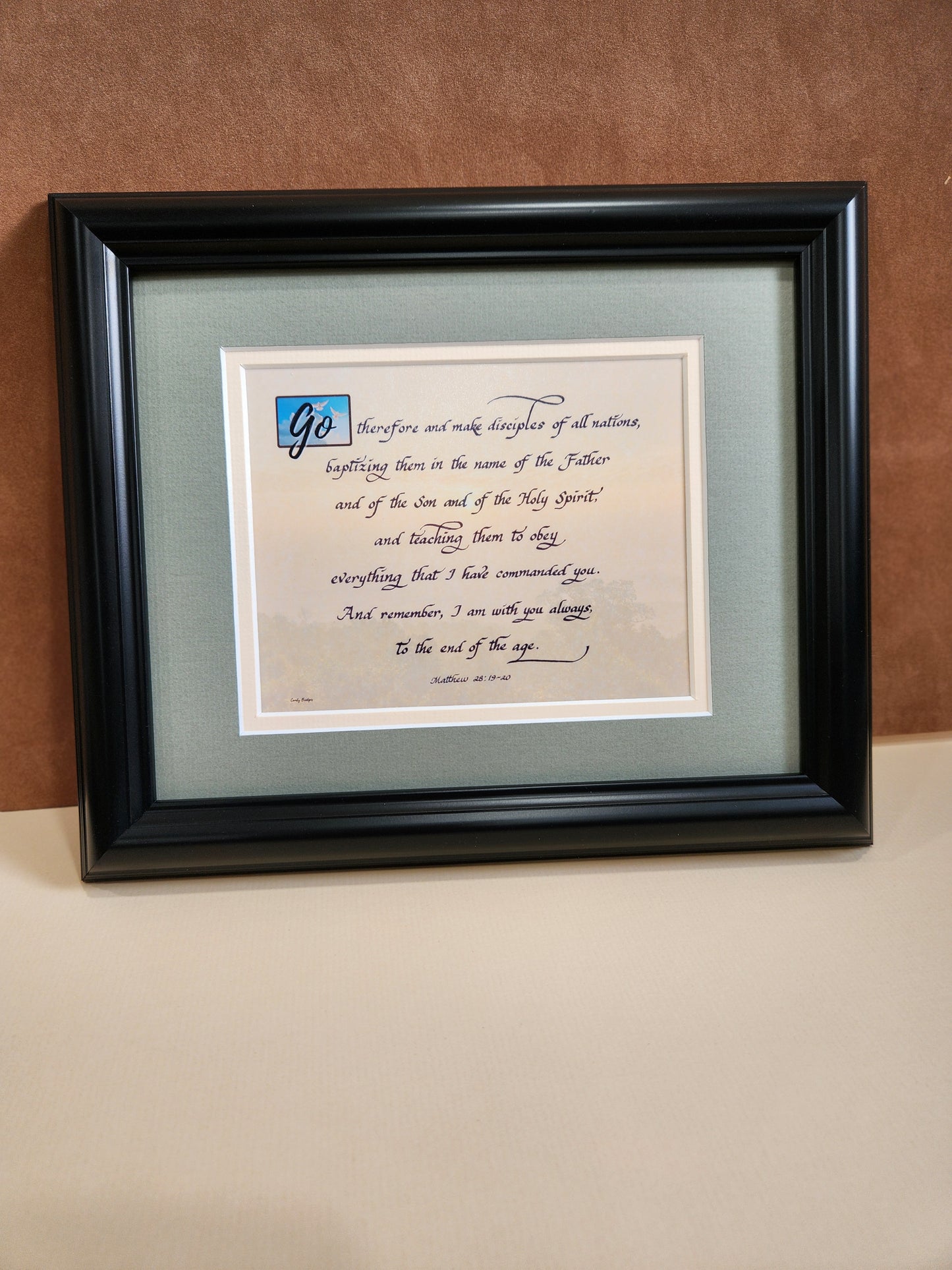 The Great Commission Matthew 28 Framed Scripture