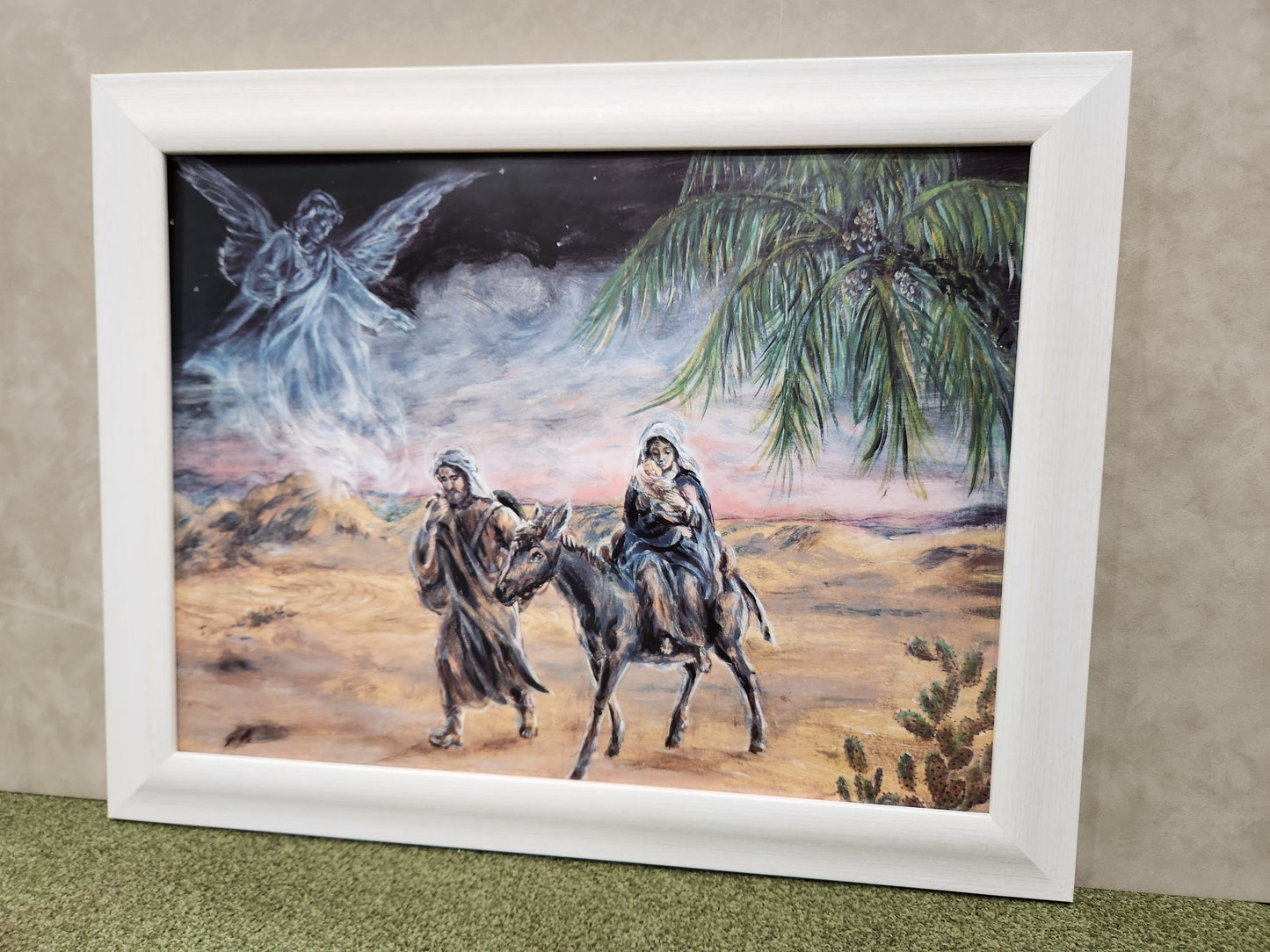 Flight to Egypt Holy Family framed picture