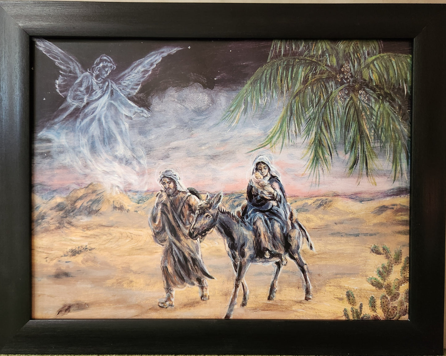 Flight to Egypt Holy Family framed picture