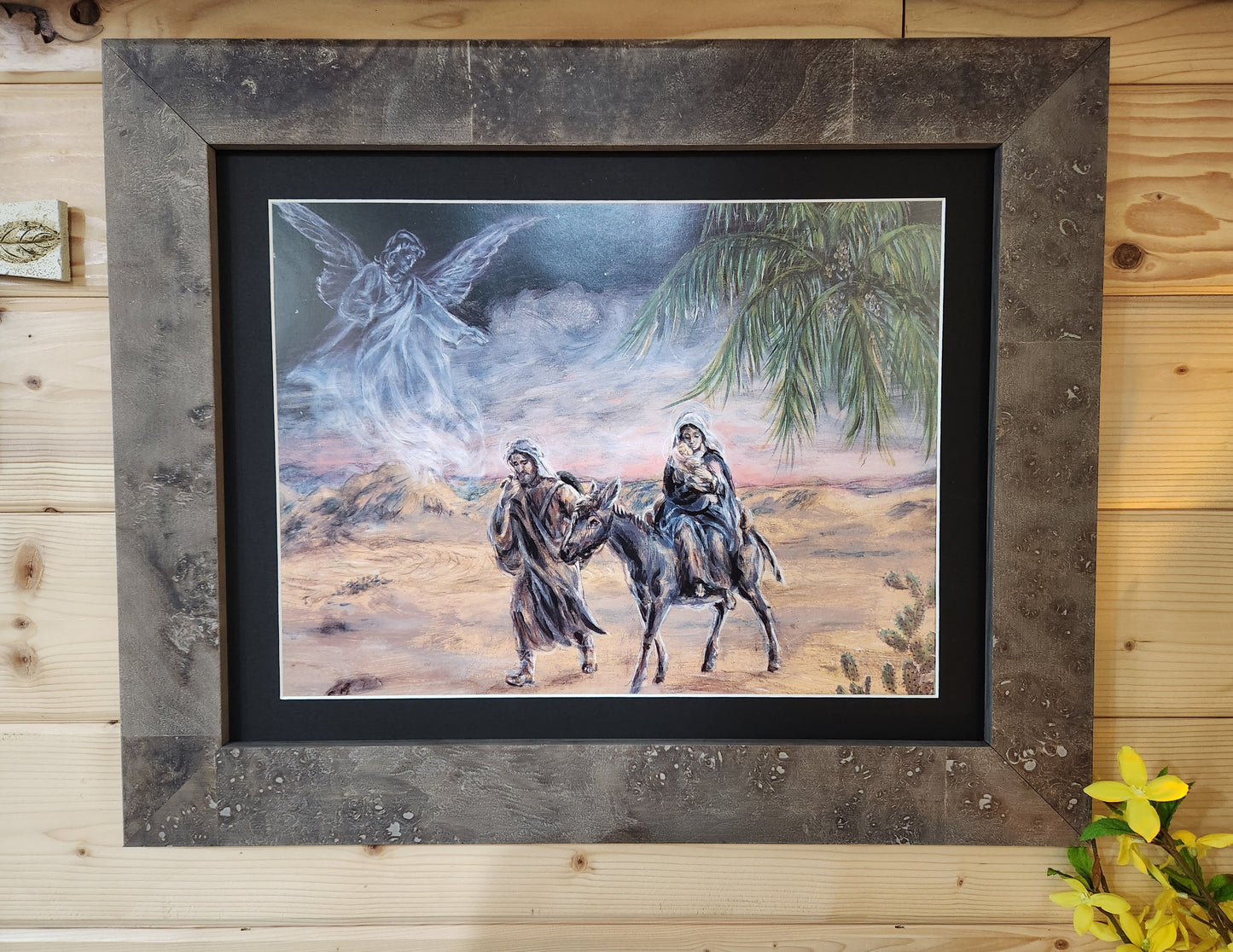 Custom Framed Flight into Egypt Holy Family picture