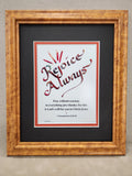1 Thessalonians Rejoice Always custom framed Scripture verse