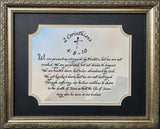 Inspirational 2 Corinthians 4 verses 8-10 Scripture verse We are pressed on every side framed print