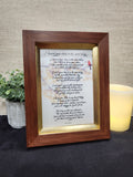 I heard your voice in the wind today small framed poem with cardinal