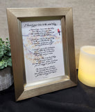 I heard your voice in the wind today small framed poem with cardinal