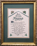 An Irish Blessing Poem custom framed and matted with option to personalize with family name