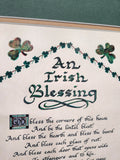 An Irish Blessing Poem custom framed and matted with option to personalize with family name