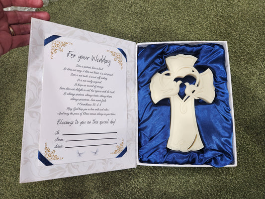 Wedding Dove Ivory colored wall cross for the Bride and Groom