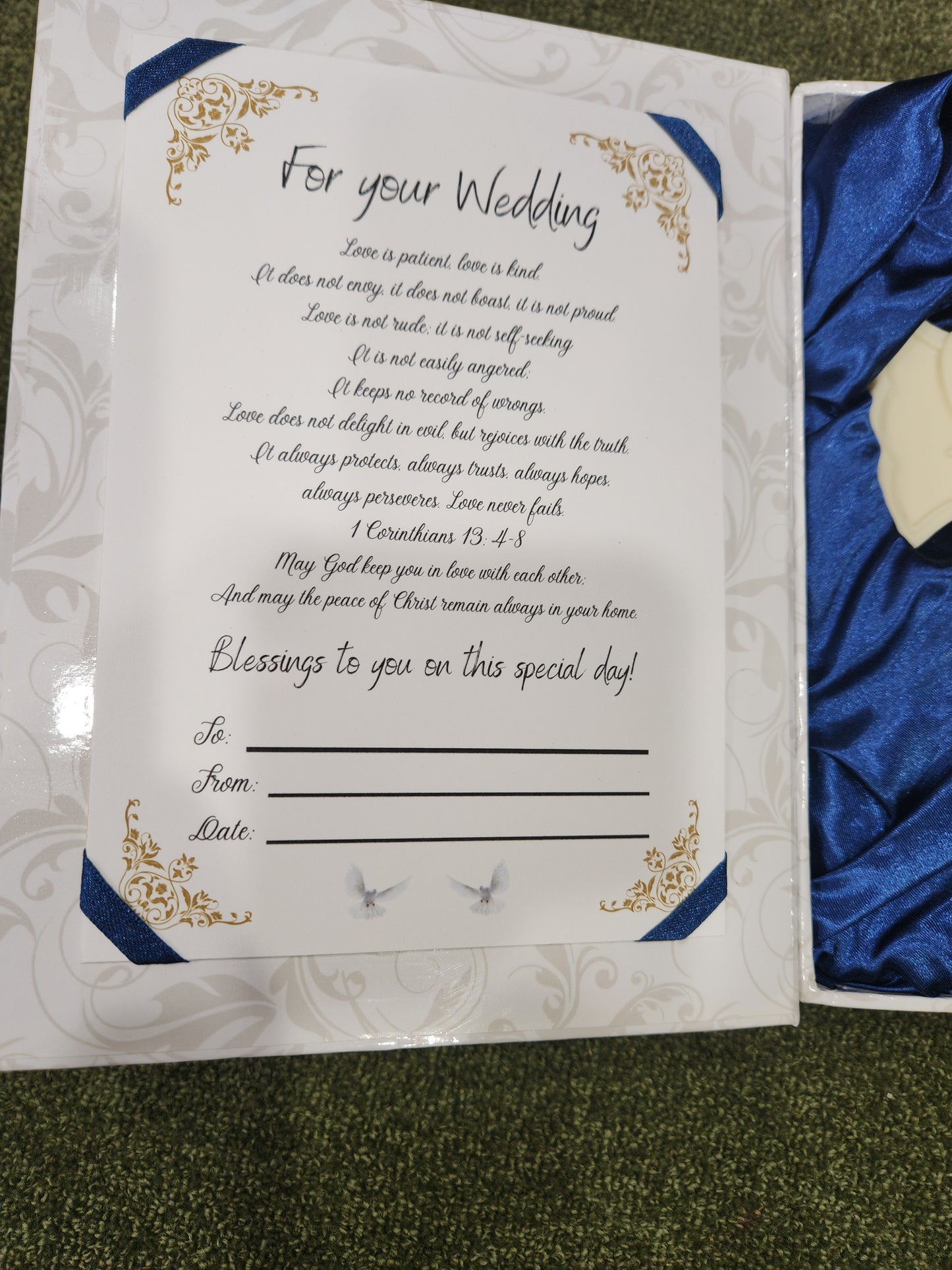 Wedding Dove Ivory colored wall cross for the Bride and Groom