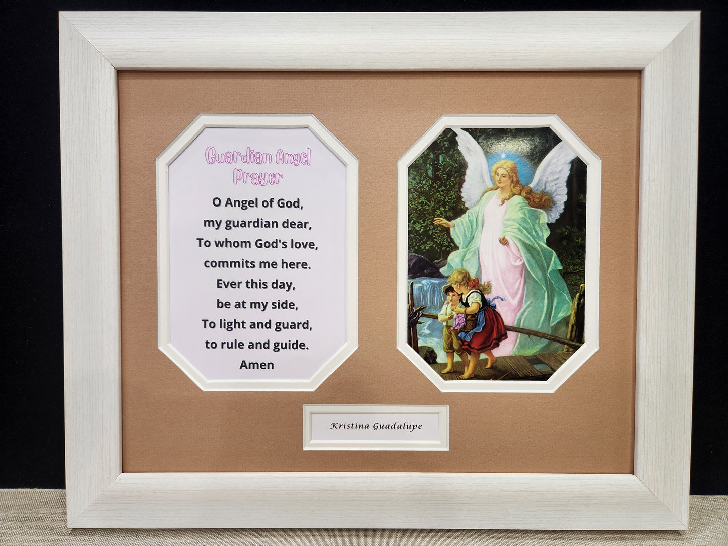 Guardian Angel picture with prayer for girl