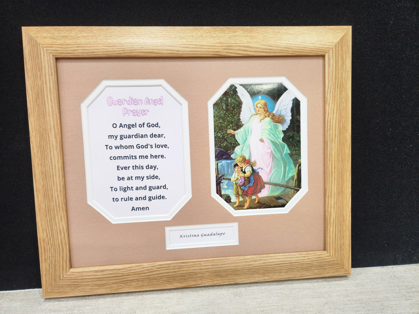 Guardian Angel picture with prayer for girl
