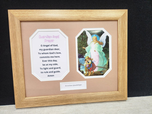 Guardian Angel picture with prayer for girl