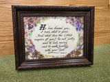 Micah 6:8 Framed Scripture - 5" X 7"