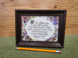 Micah 6:8 Framed Scripture - 5" X 7"