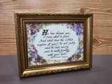 Micah 6:8 Framed Scripture - 5" X 7"