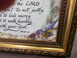 Micah 6:8 Framed Scripture - 5" X 7"