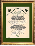 Irish Wedding Blessing personalized custom matted and framed Wedding gift