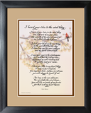 I heard your voice in the wind today memorial custom framed poem.