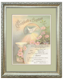 Baptism personalized framed certificate