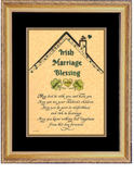 An Irish Marriage Blessing custom framed wedding gift