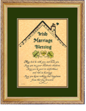 An Irish Marriage Blessing custom framed wedding gift