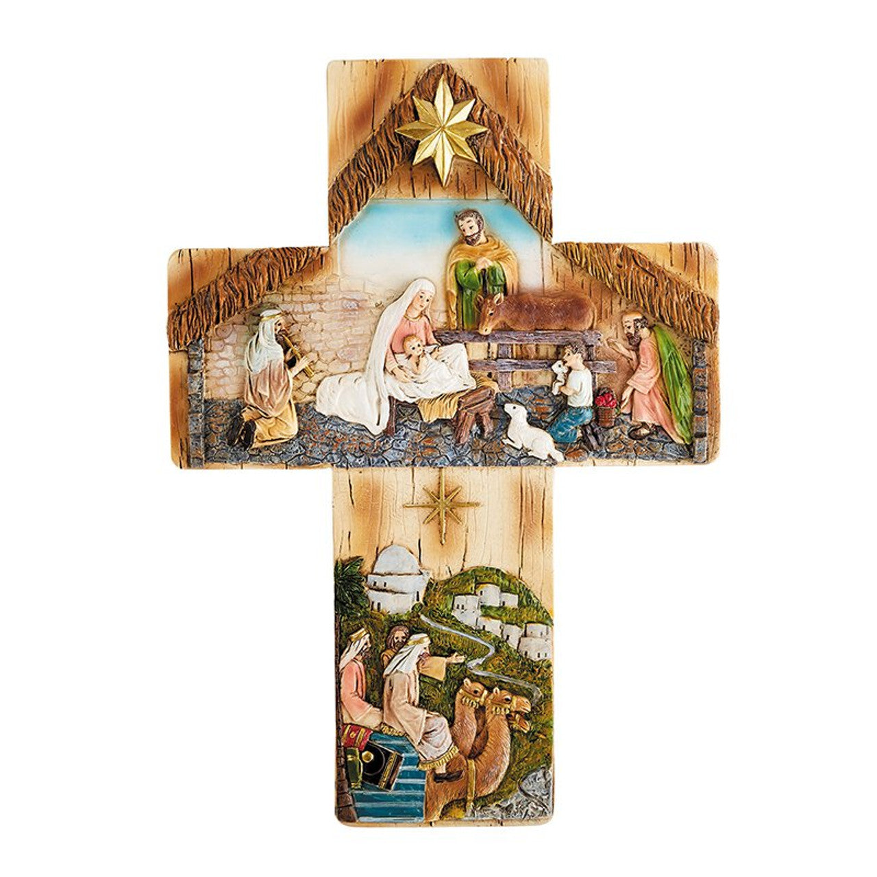 Nativity Bethlehem wall cross