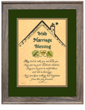 An Irish Marriage Blessing custom framed wedding gift