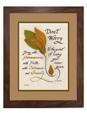 Padre Pio Don't Worry framed verse