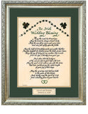 Irish Wedding Blessing personalized custom matted and framed Wedding gift