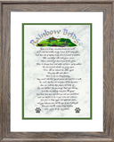 Rainbow Bridge framed and matted poem with option to personalize.