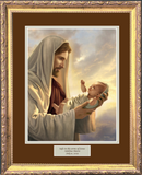 Safe in the arms of Jesus - Jesus holding baby framed memorial sympathy picture