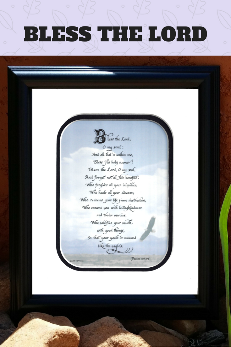 Bless the Lord O my soul framed Scripture verse