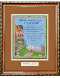 House Blessing custom framed picture with option to personalize with a family name.