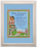 House Blessing custom framed picture with option to personalize with a family name.