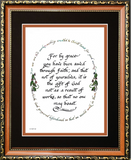 Ephesians 2 8:10 Scripture Verse custom framed and matted picture