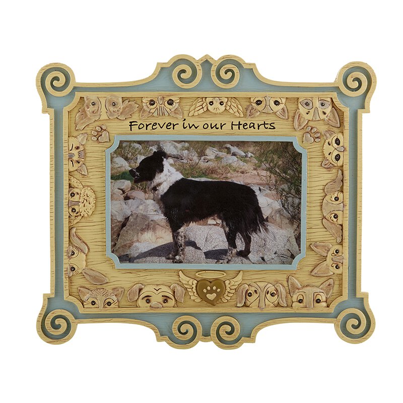 Pet memorial photo frame keepsake with easelback