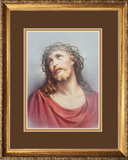 Jesus with crown of thorns framed picture