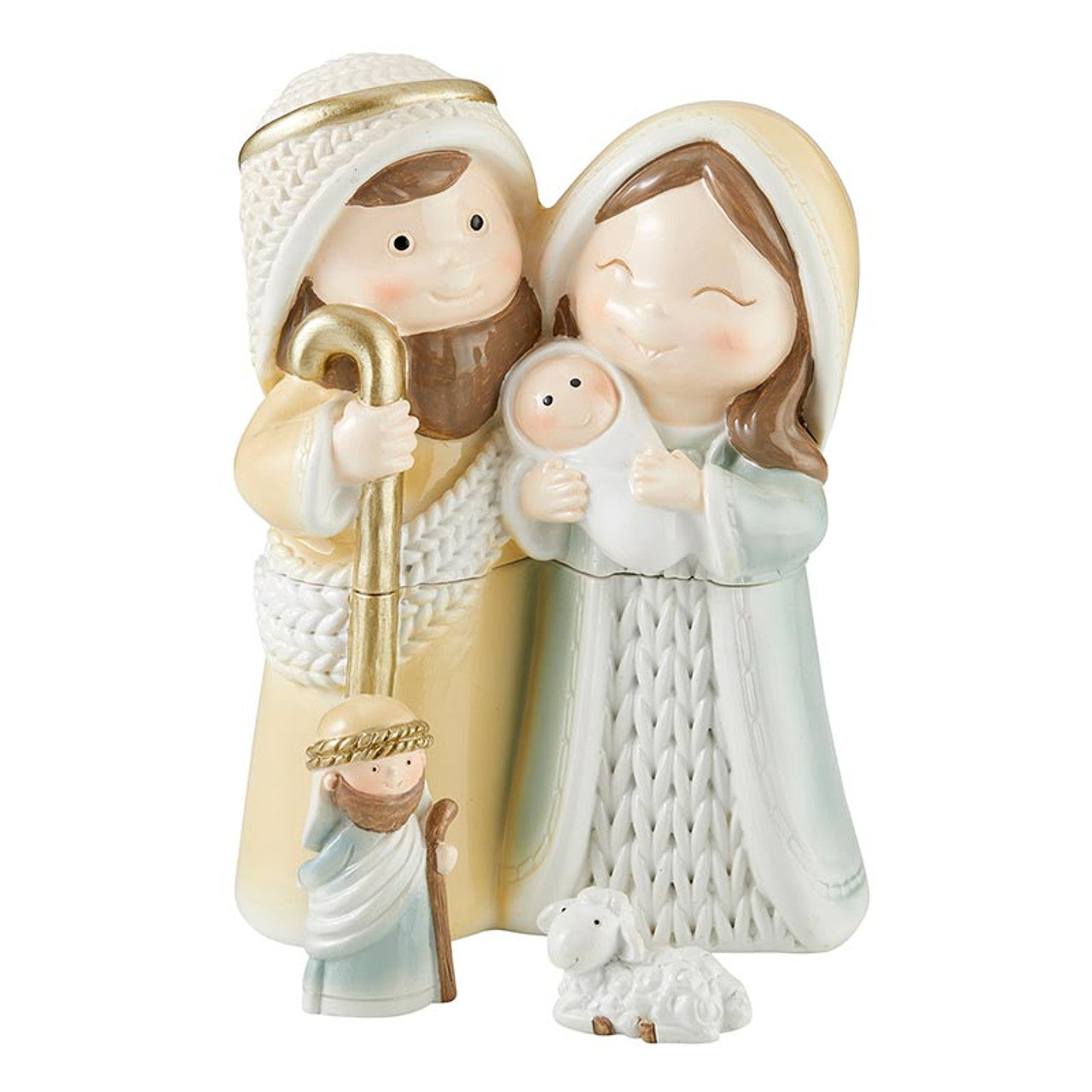 Nativity Christmas Characters with nesting wiseman and sheep