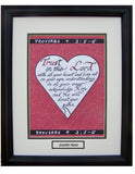 Trust in the Lord custom framed calligraphy picture