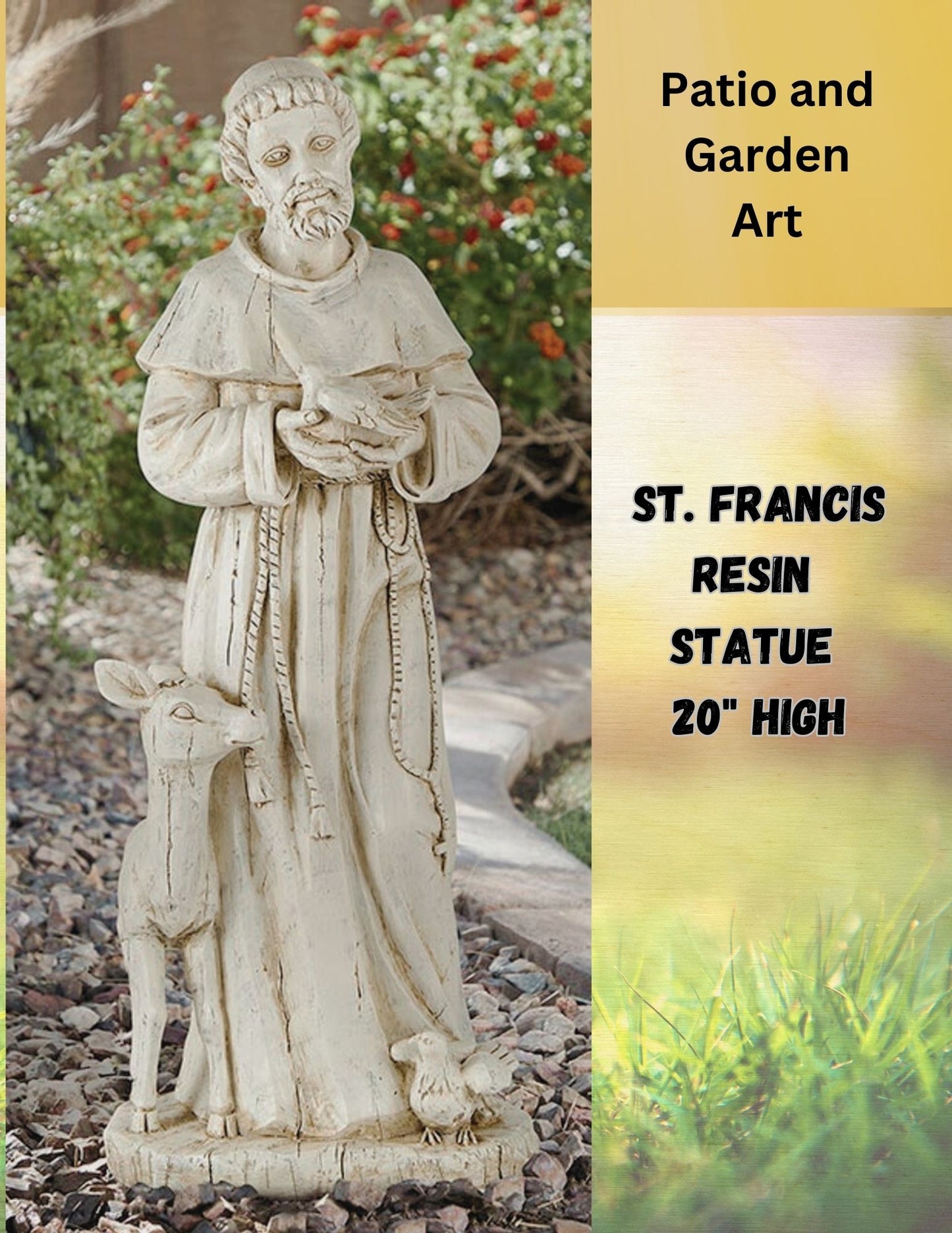 St. Francis Resin garden statue